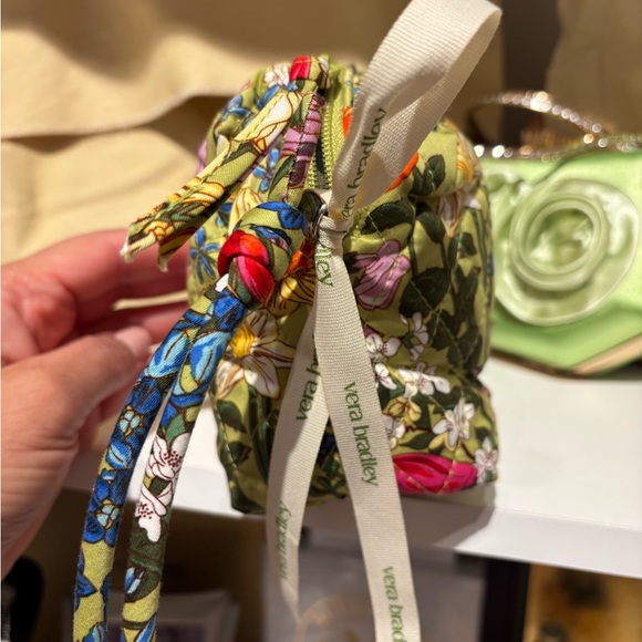 Vera Bradley Floral Cosmetic Bag - Green and Multicolor - Picture 3 of 11